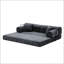 Canapé-lit convertible avec tissu mélangé deux tons, structure de forme fixe et conception multifonctionnelle pour le salon et la chambre à coucher-908877971