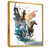 Toile avec cadre flottant or