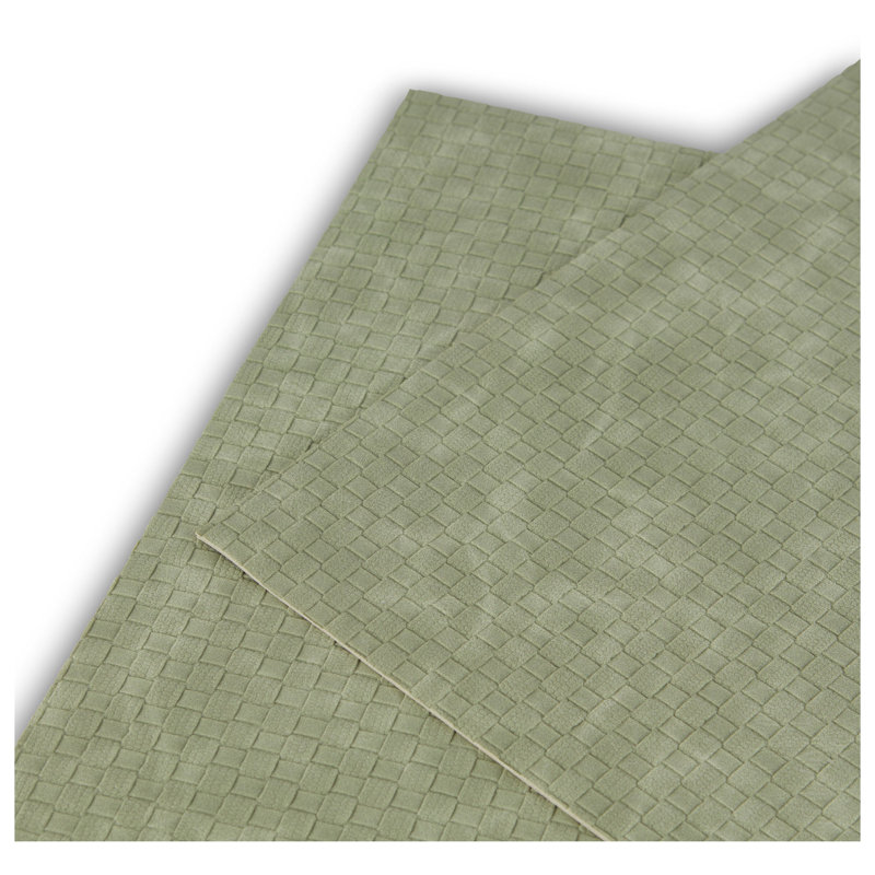 Ensemble de napperon rectangulaire en cuir 12 "x 18" réversible à motif végétalien Sorel de Dicat Home Sorento, Sorento Zen