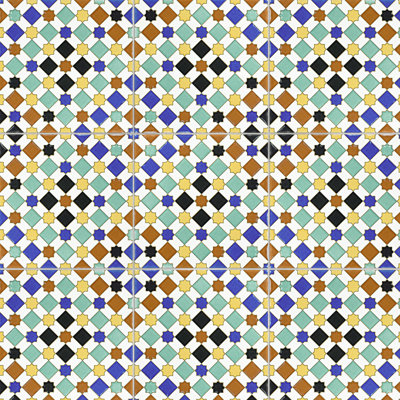 Sevillano Giralda 8" x 8" Ceramic Patterned Wall Tile