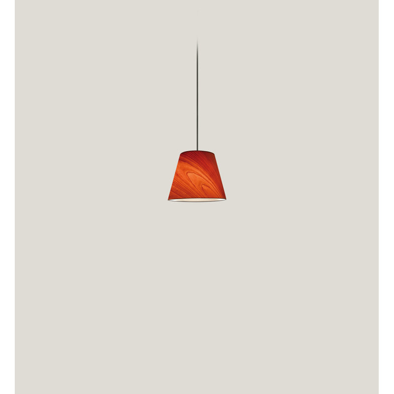 Zeta Conica Pendant, 7.1" Dia., Natural Cherry