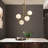4 - Light Modern Sputnik Sphere Milk Glass Chandelier For Kitchen Dining Living Room