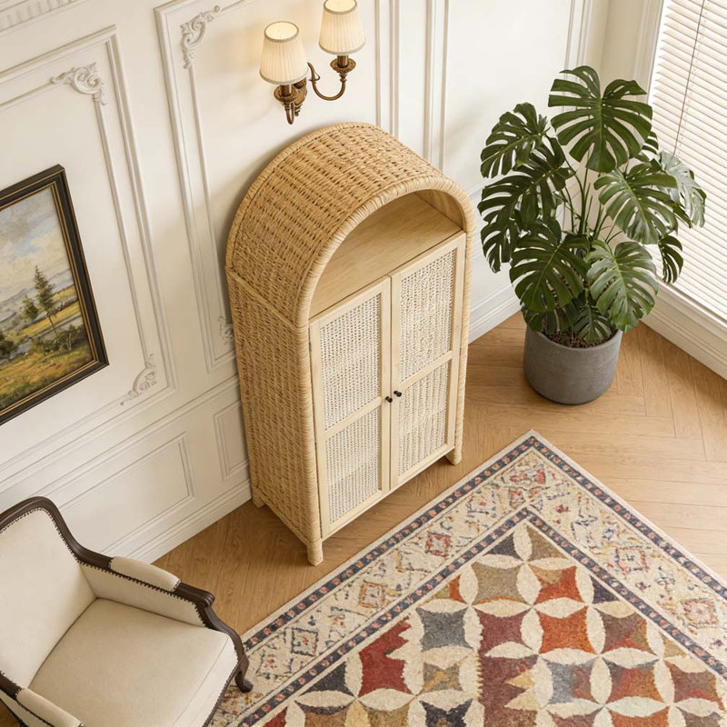 70.28" Tall Arched Kitchen Pantry