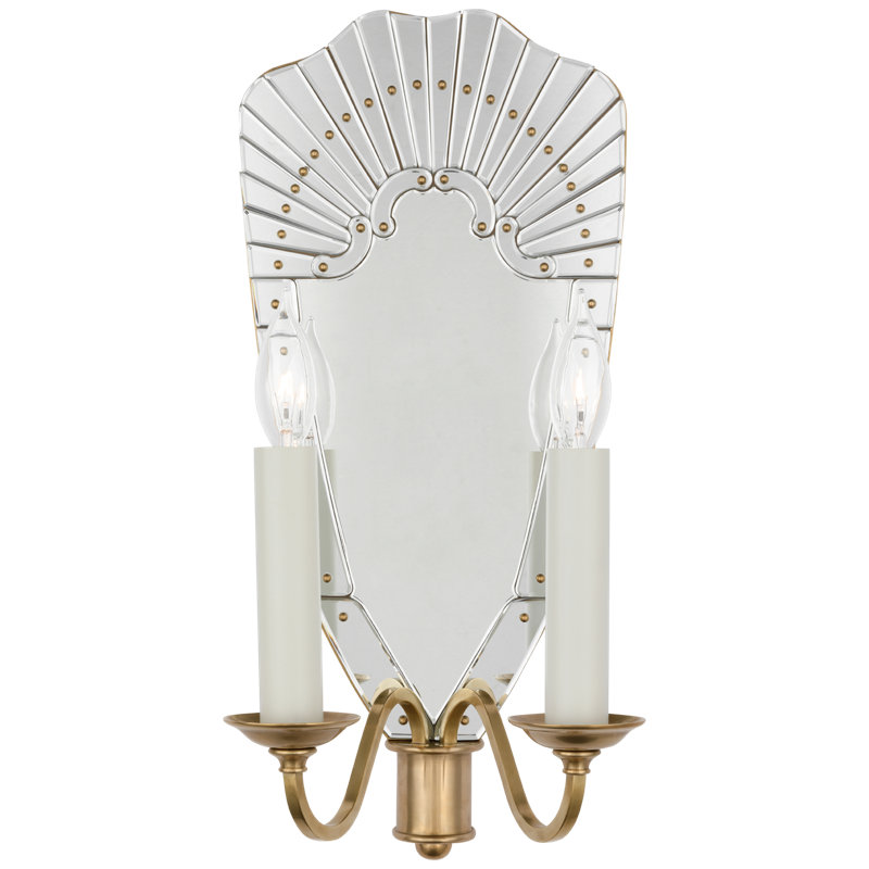 Adelaide 2 - Light Candle Wall Light, Butler's Silver, 26.75" H x 12.25" W x 8.75" D