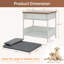Table de chevet 3-en-1 pour animaux de compagnie - table de bout moderne avec rangement caché et structure en métal, table d'appoint en panneau de fibres à densité moyenne imperméable pour petits et moyens chiens et chats jusqu'à 45 lb, espresso-1028555750
