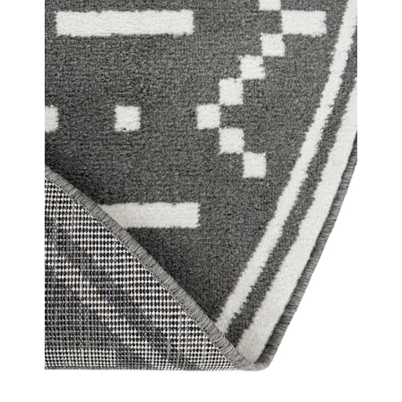 Tapis Ivy Bronx Begna Nathanyl gris, Rond 10 pi