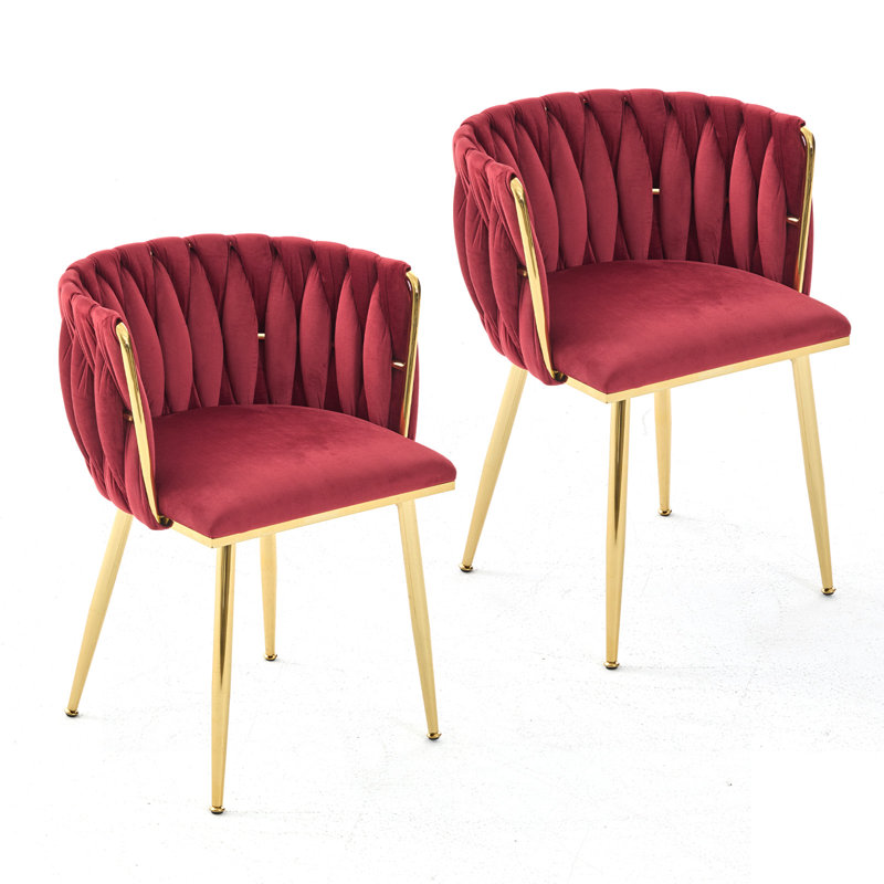 Landreneau Dining Chairs, Wine Red