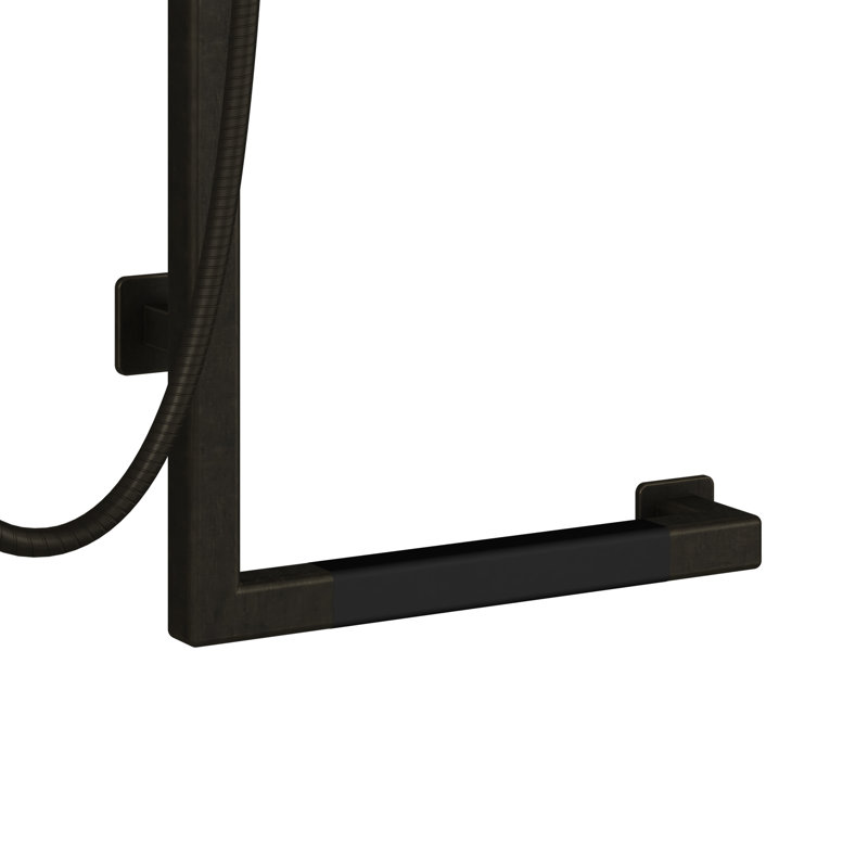 Seville Slide Bar Slip Resistant ADA Compliant 500 lb Weight Capacity Slide Bar with Multi-function Handshower Left
