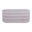 Banc avec rangement en velours taupe