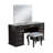 Vaz 3Pc LED Mirror Vanity Table Set, Glass Top, Padded Stool-117524288