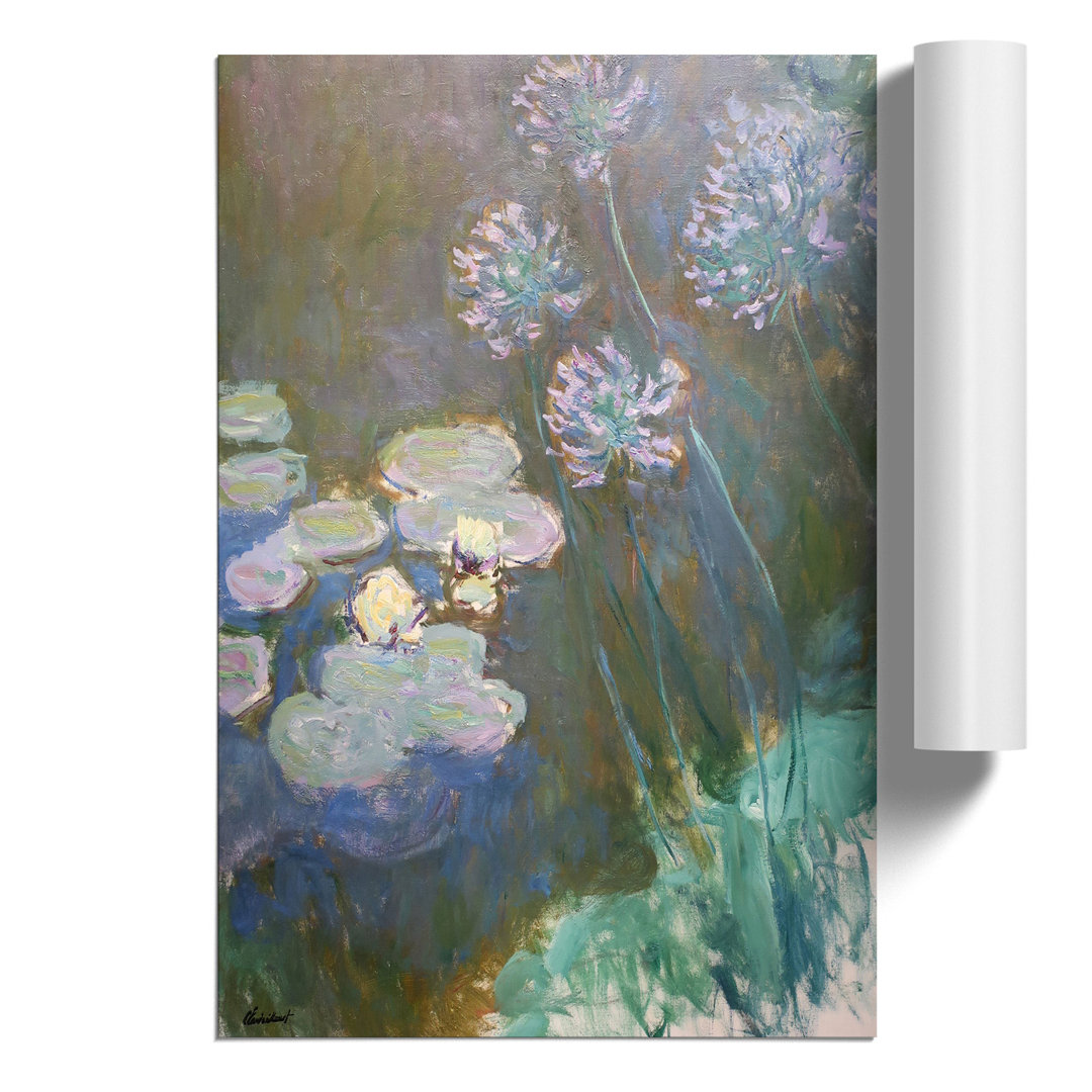 Water Lilies Lily Pond by Claude Monet - Frameless Print