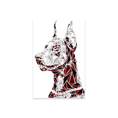 Doberman, reproduction sur verre acrylique