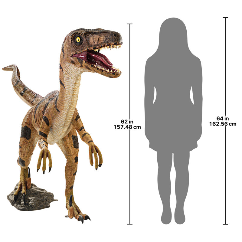 Statue de dinosaure de taille - Vélociraptor, jurassique