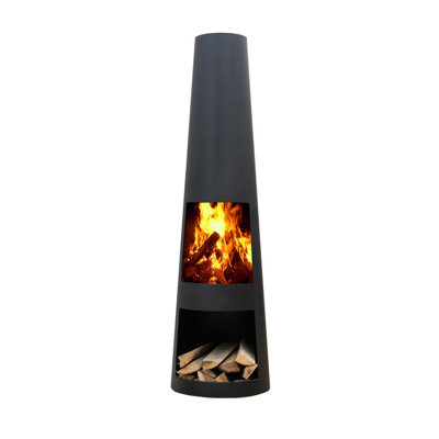 Saunderson Tapered Steel Wood Burning Smokeless Chimnea