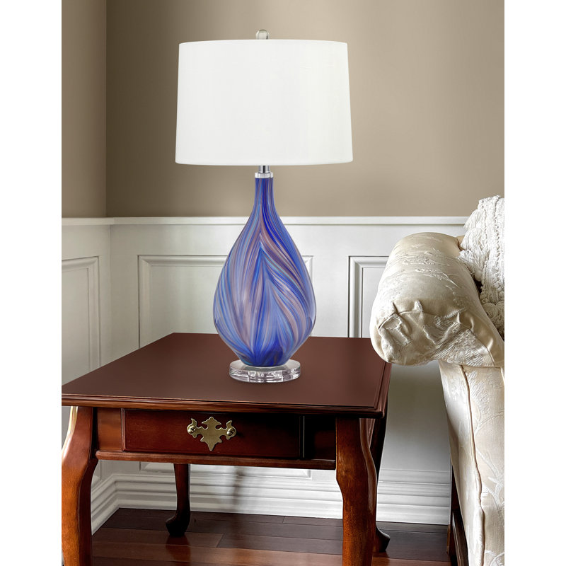 Lampe de table en verre 29 po Murano