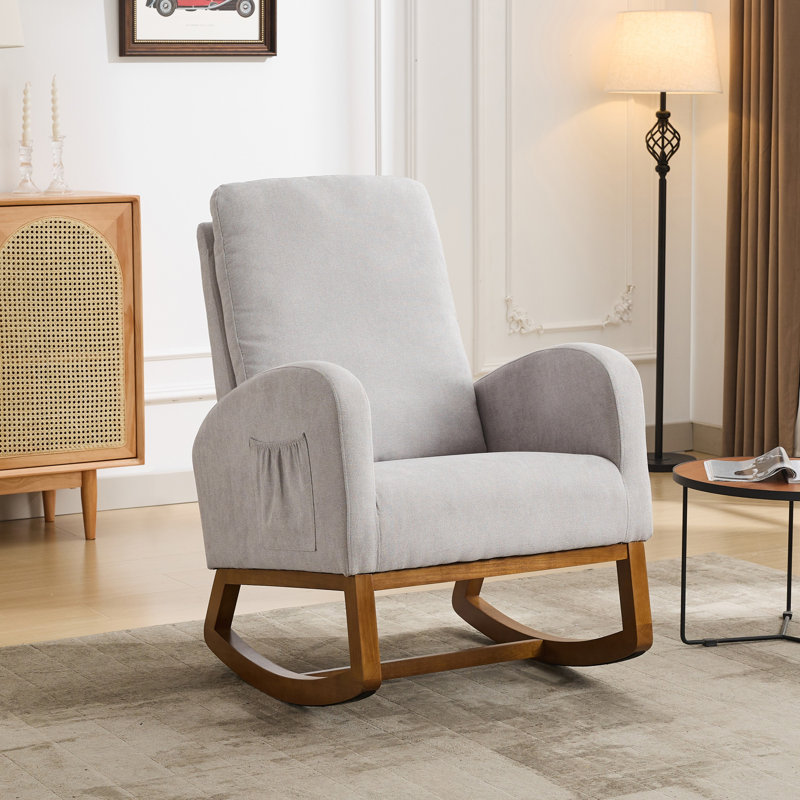 Chaises berçantes, Polyester gris clair