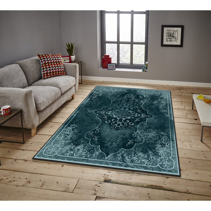 Marisela Power Loom Turquoise Rug, Rectangle 160 x 230cm
