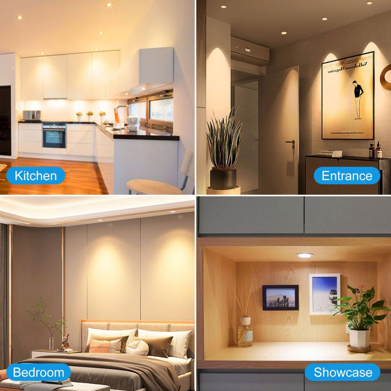 Pack of 4 LED Bulbs,9W (61W Equivalent),3000K Warm White,820 Lumens,120 Angle,Non-Dimmable