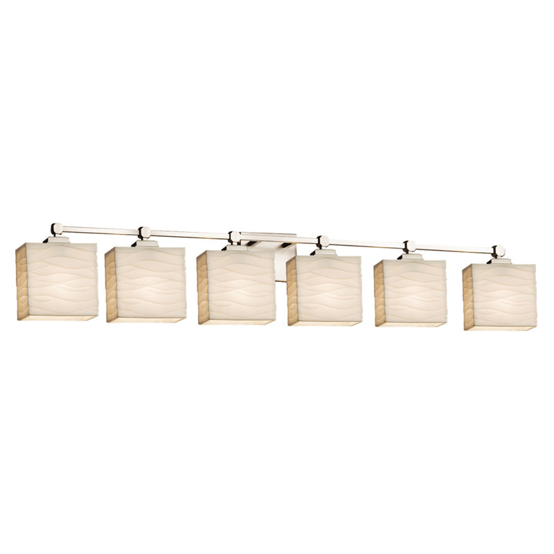 Éclairage pour salle de bain 6 lumières Donasia, Bronze foncé