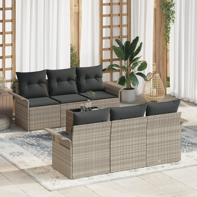 141cm Wide Patio Sofa with Cushions