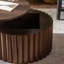 Table basse ronde en bois avec plateau relevable pour le salon, base piédestal robuste, assemblage facile | Idée de cadeau