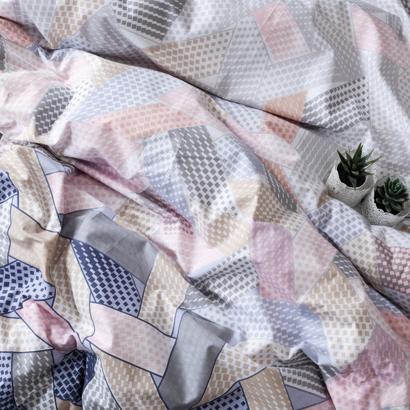 DUVET COVER Cotton Sateen Duvet Cover, King Duvet Cover + 1 Sheet + 2 Pillow Cases