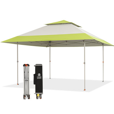 13x13 Pop Up Canopy Tent Gazebo With One Push Setup Outdoor Gazebo For Backyard Patio Gray&green
