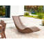 Deakin Long Acacia Single Chaise with Cushions-431637474