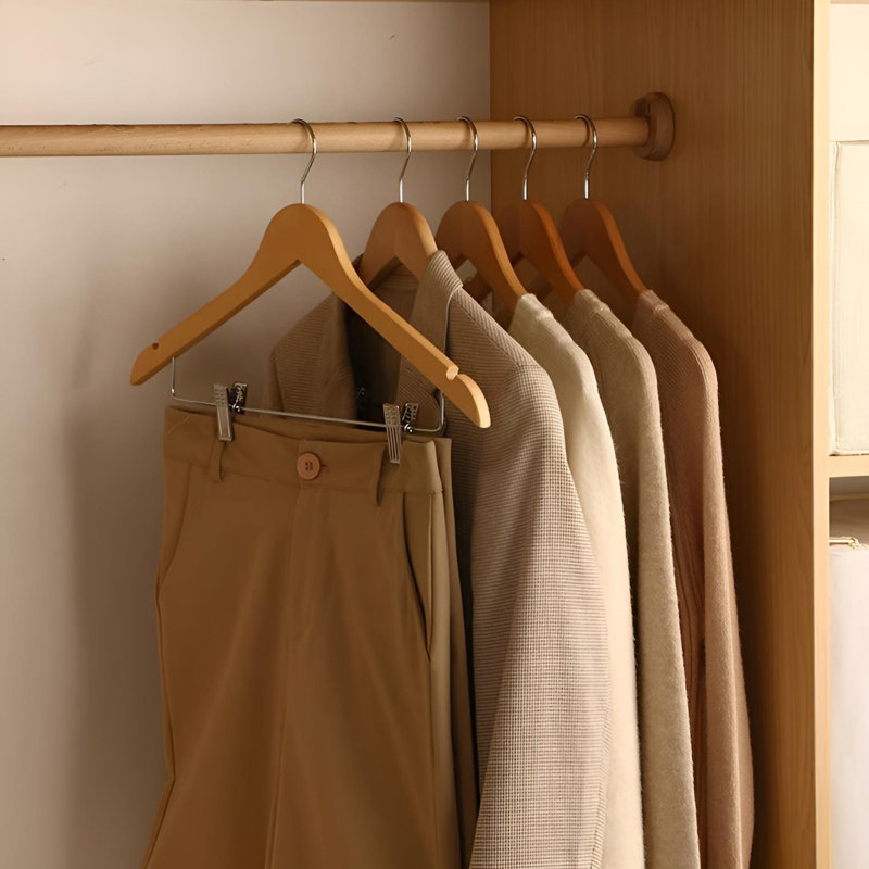 Cintres en bois de qualité supérieure - solution d'entretien des vêtements, 20