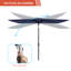 Parasol de marché rectangulaire éclairé 120 po x 78 po Dorando-243047129