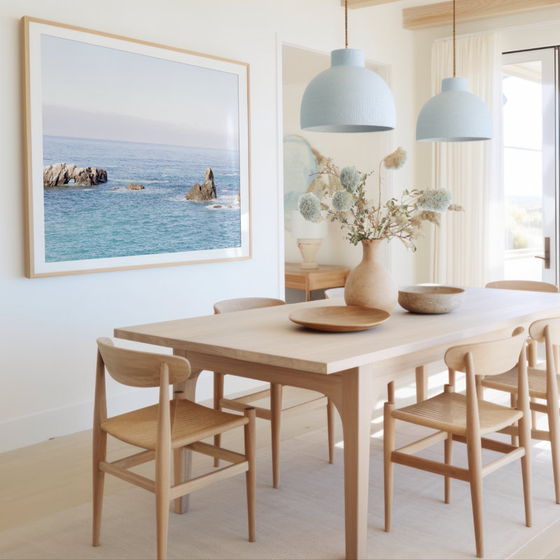 Pacific Wonders Print by Carly Tabak, 25" W x 18" H, Natural Wood
