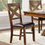 Et chaises de salle à manger en noyer 2 - look contemporain sans accoudoirs avec siège rembourré 2 pièces de style moderne doux