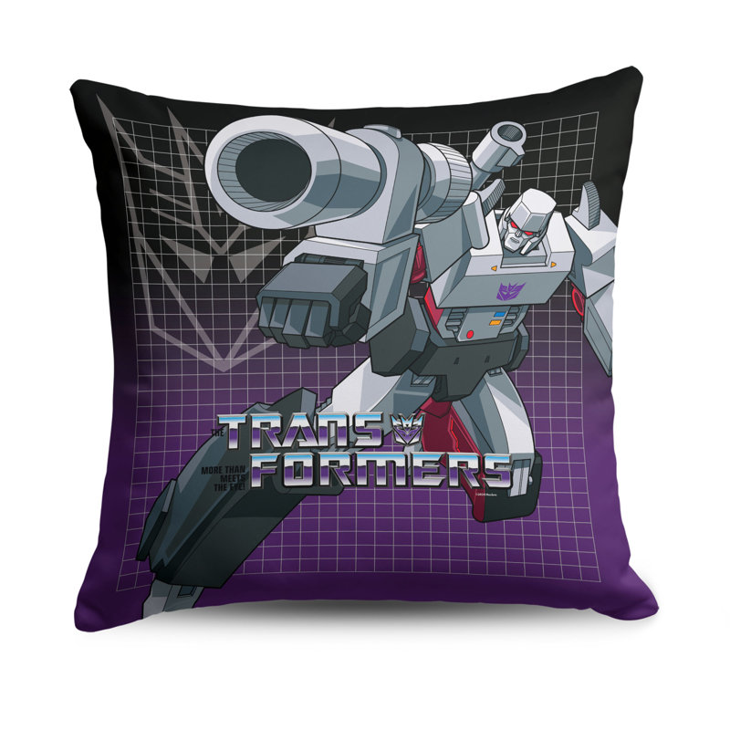 Coussin décoratif Hasat Transformers G1 Grid Megatron 18 po x 18 po