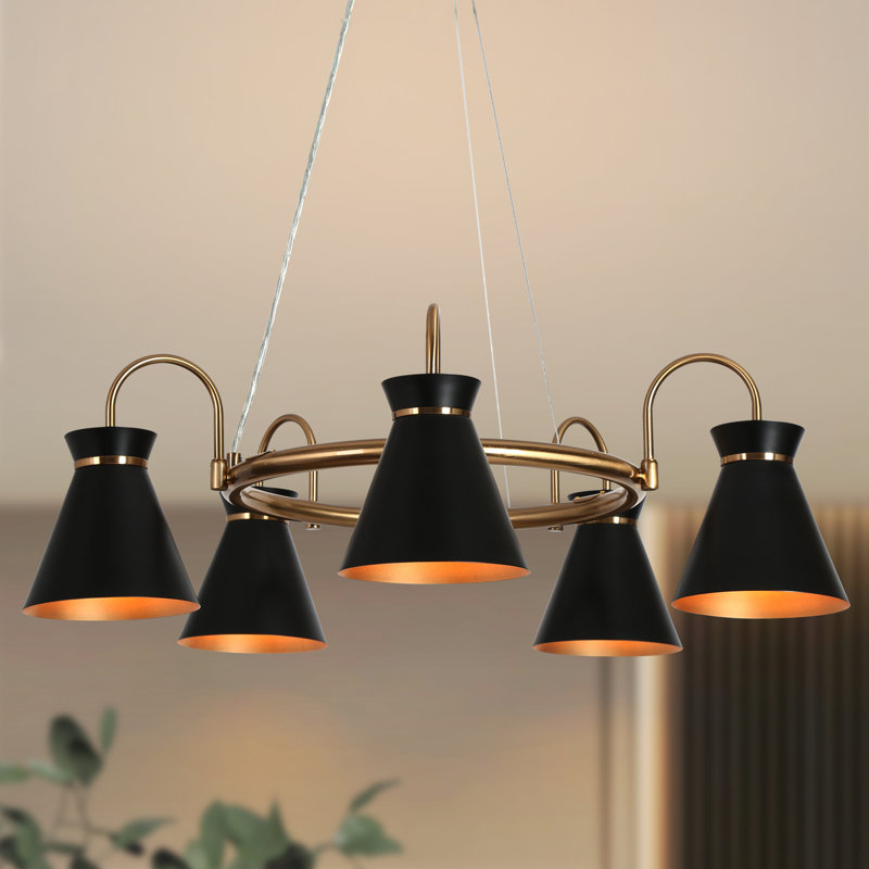 Lustre unique à 5 lumières Latieka