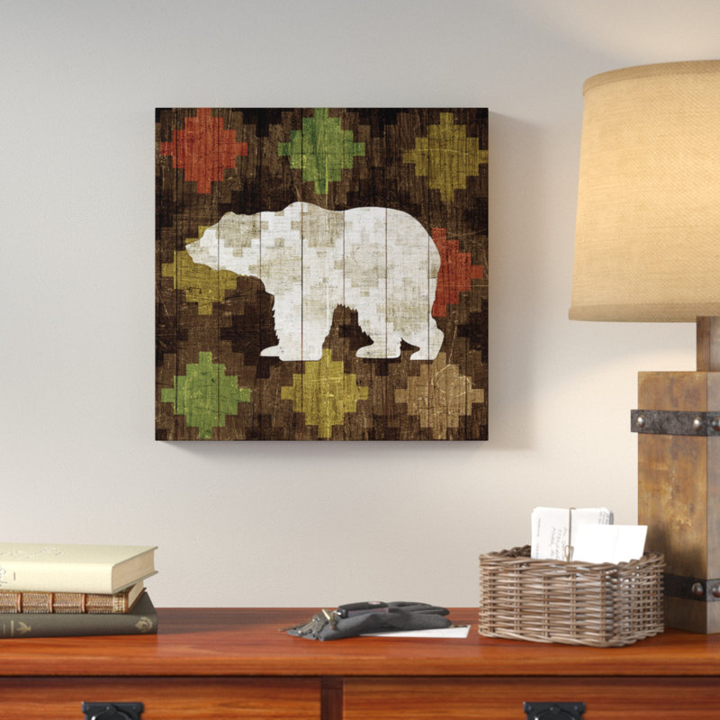 « sud-ouest dépôt ours », impression sur toile, H 12 po x l 12 po x P 1,5 po, Pas de tapis, Toile tendue