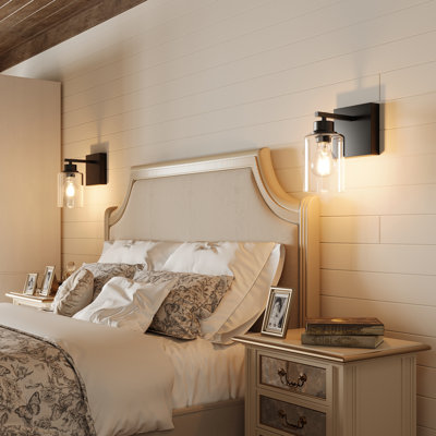 Rechargeable Iron Armed Sconce with Remote and Bulb Included