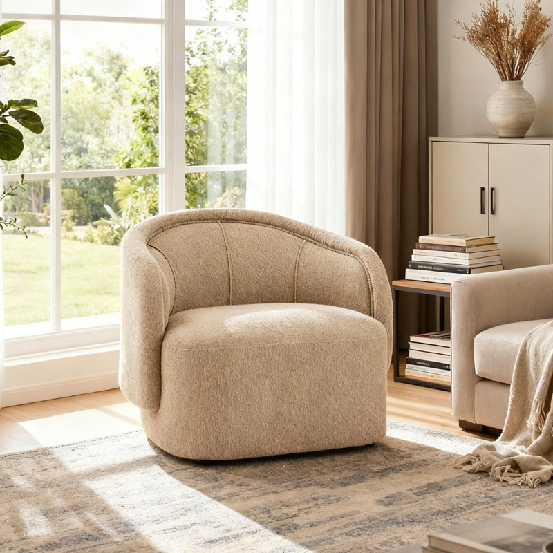 Fauteuil d'appoint incurvé, Espresso