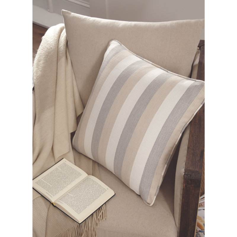 Conlon Striped Outdoor Reversible Throw Pillow