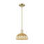 Cidalino - Mini-luminaire suspendu 1 lumière avec abat-jour tressé - Abat-jour-276928191-276928163