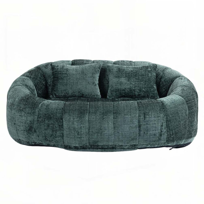 Canapé en chenille, Émeraude