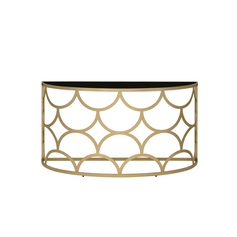Gold Finish Console Table
