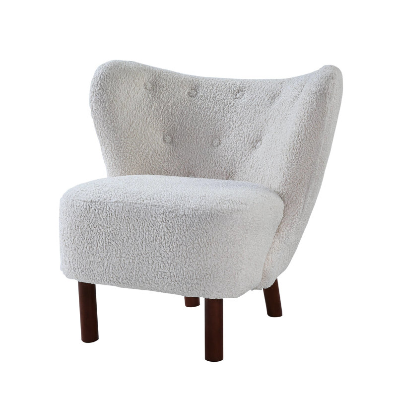 Chaise d'appoint blanche - et coussins confortables en tissu doux au design élégant