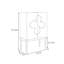 Armoire minimaliste à double porte de style nordique