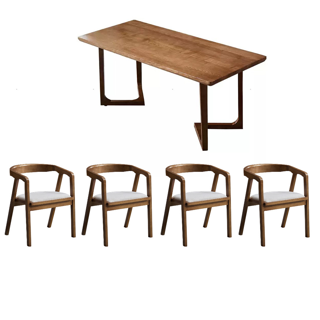 ACMISH Solid Ash Wood Minimalism Dining Table Sets. - Wayfair Canada