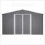 Remise de rangement en métal durable avec plancher renforcé et conception résistante aux intempéries pour une organisation extérieure toutes saisons