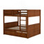 Lit superposé double au-dessus de double avec lit gigogne simple-1892150917
