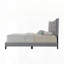 Grand lit gris en tissu