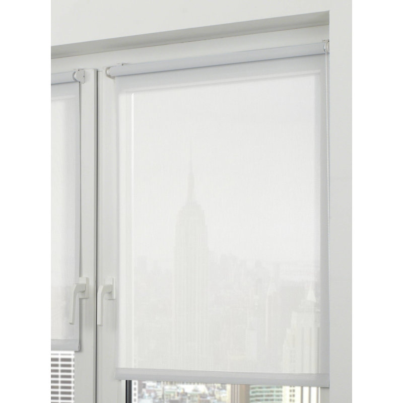 Cordless Sheer Roll-Up Shade, 60cm W x 150cm L, White