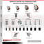 Ensemble de roulettes extensibles 5 pi.