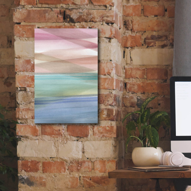 «Soft Summer 1 Warm» par Mercedes Lopez, art mural sur toile, 26 po x 40 po, H 18 po x l 12 po x P 0,75 po